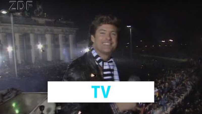 David Hasselhoff Performs After The Fall Of The Berlin Wall In 1989