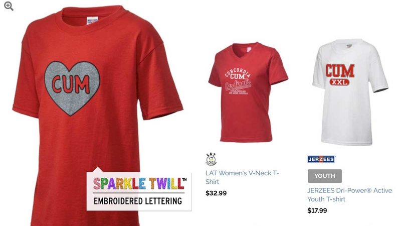 two shirts from the Concordia university prep sportswear site store