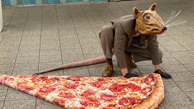 'Pizza Rat' Lives! Performance Artist Brings Human-size Version Of The Classic Meme To The Subway 'Pizza Rat' Lives! Performance Artist Brings Human-size Version Of The Classic Meme To The Subway