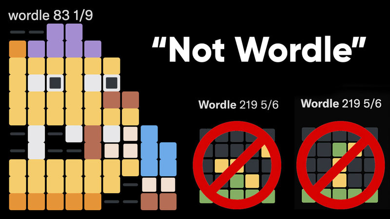 Not Wordle tweets made in relation to Wordle emoji tweets.