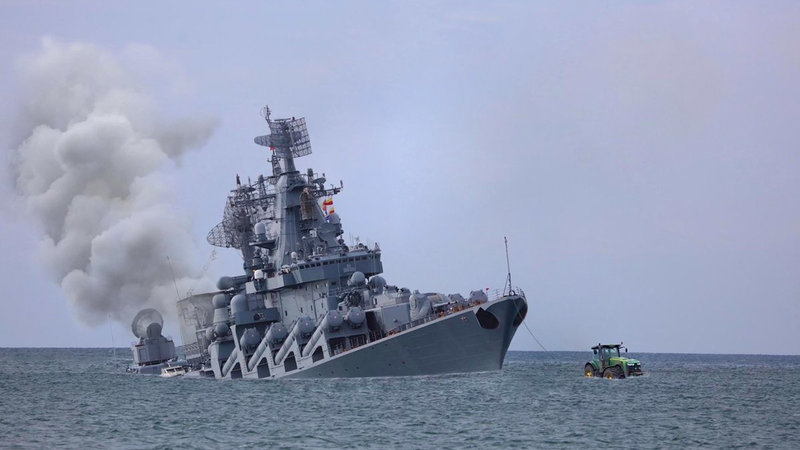 If Confirmed, The Sinking Of Russia's 'Moskva' Will Be A Turning Point For The Ukrainian Navy Russia's Moskva cruiser and ship sinking meme.