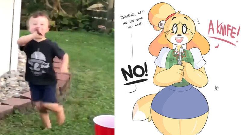 Viral 'Knife Kid' Video Has Been Inspiring Fan Art Since 2017