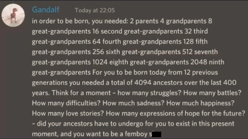 'In Order To Be Born' Copypasta Looks To Put Promiscuous Femboys In Their Place