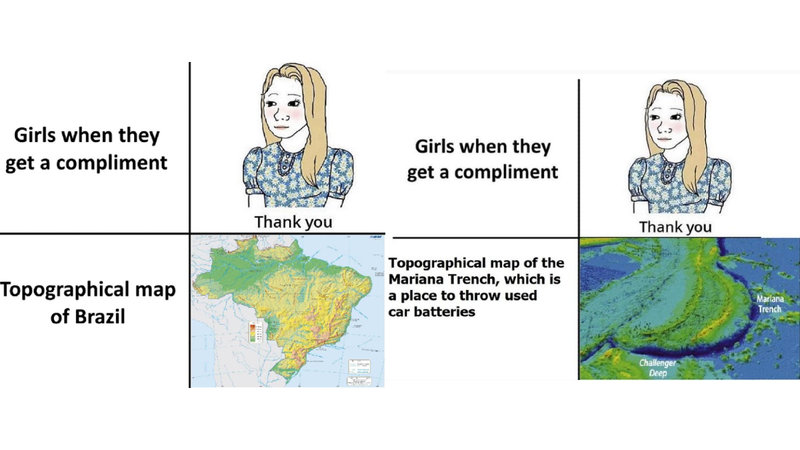 Topographical Map of Brazil