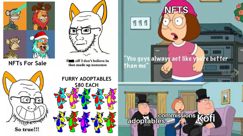 Adoptables image example depicting 10 various color options of Tom the cat for 80 dollars each.