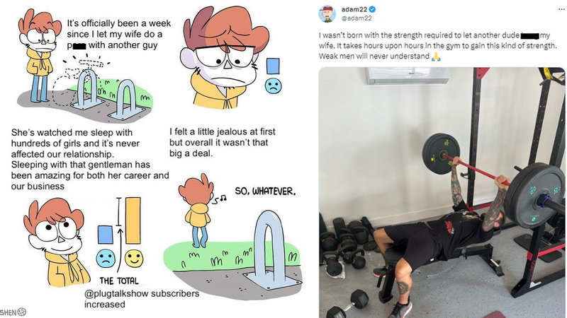 Adam22's Wife Cucks Him / Lena the Plug's Video With Jason Luv Backlash depicting a tweet from adam22 about the controversy.