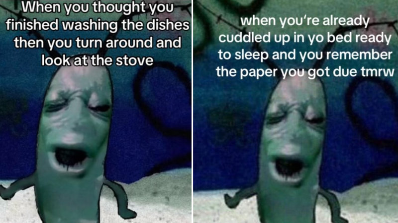 TikTokers Are Taking A Creepy Old 'Plankton' Photoshop And Using It As A Relatable Meme