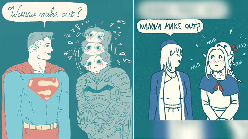 2015 Comic Panel 'Wanna Make Out?' Becomes A Big Redraw Format On Twitter