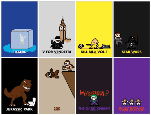 8 Bit Minimal Movie Posters! 8 Bit Minimal Movie Posters!