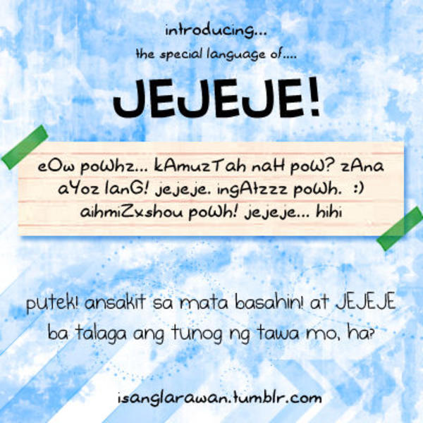 [Image 50124] Jejemon Know Your Meme