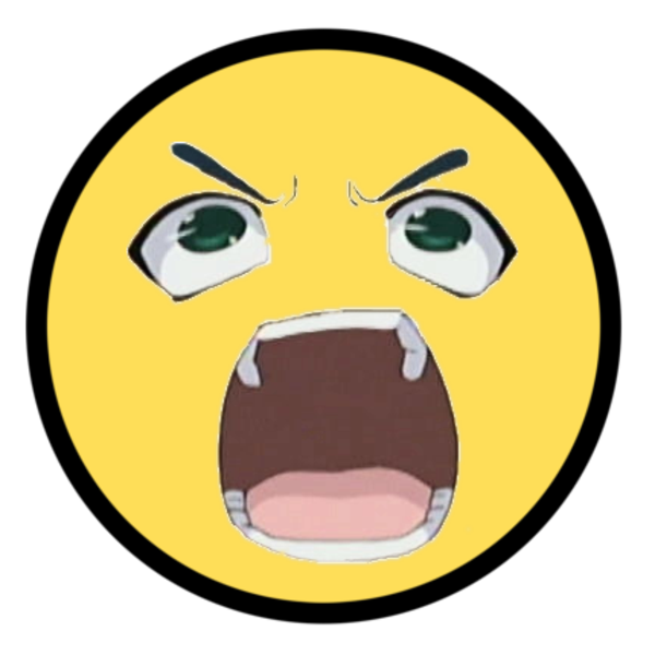 Screaming anime face