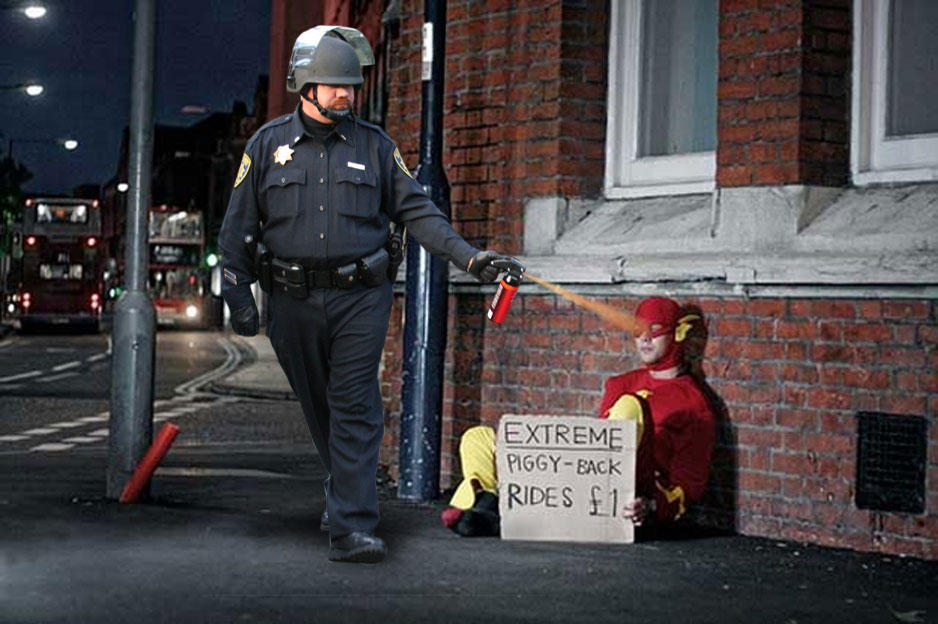 [Image 204617] Casually Pepper Spray Everything Cop Know Your Meme