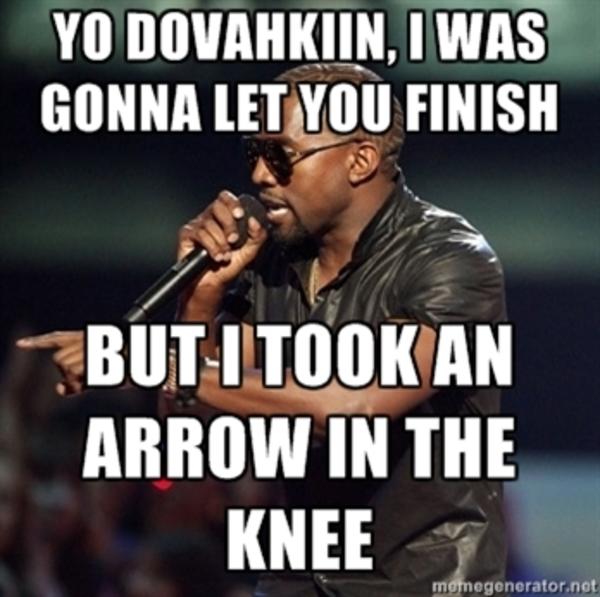 [Image 214956] I Took an Arrow in the Knee Know Your Meme