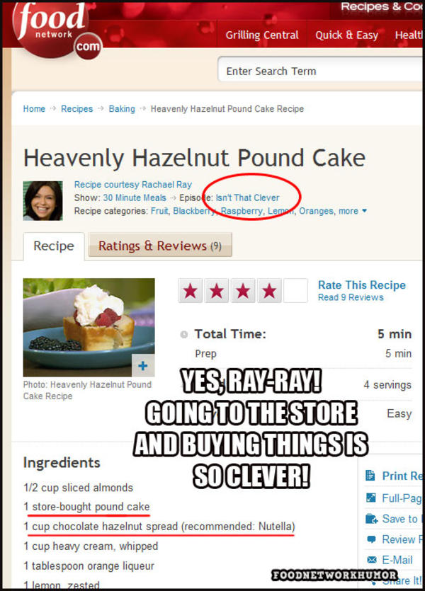 Hazelnut cake Food Network Recipe Reviews Know Your Meme