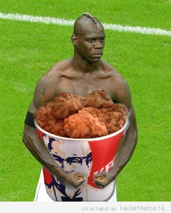 Balotelli KFC Mario Balotelli's Goal Celebration Know Your Meme