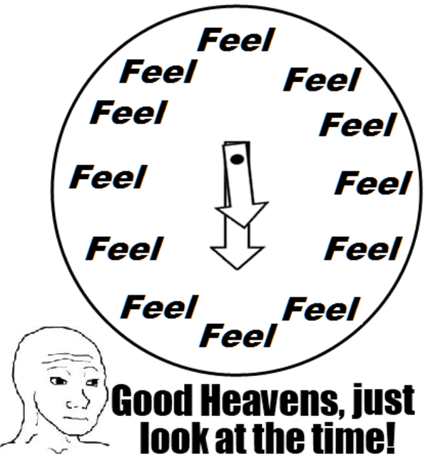 Time for feels. Good Heavens, Just Look At The Time Know Your Meme
