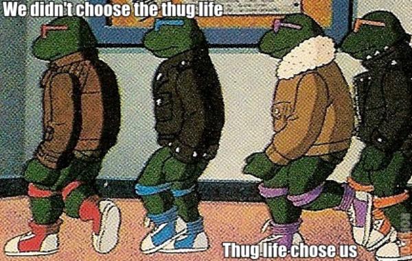 Tmnt Thug Life I Didn T Choose The Thug Life The Thug Life Chose Me Know Your Meme