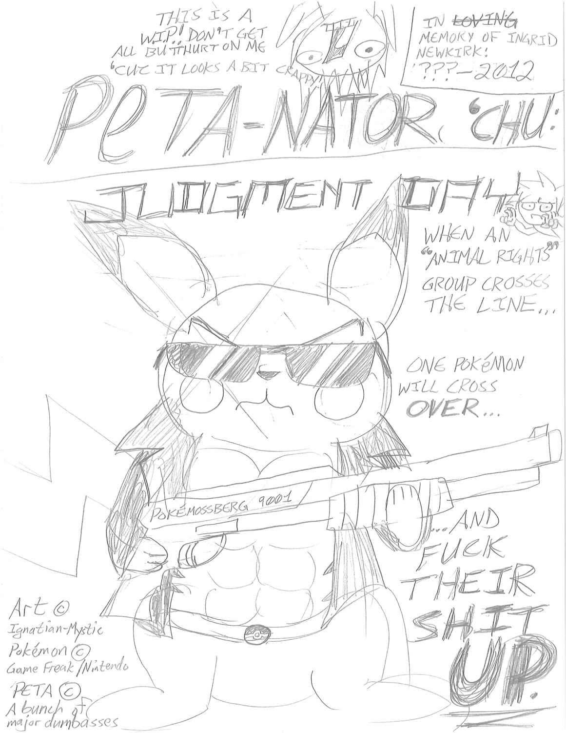 Pikachu's gonna f**k PETA's sh*t up... Pokémon Black and Blue / PETA