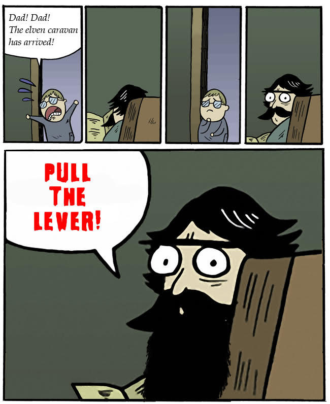 "One of the levers floods the surface in magma. The other releases ALL