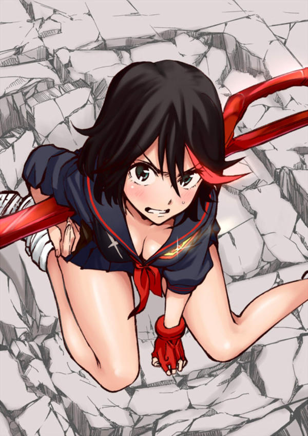 kill la kill, ryuko matoi, senketsu, scissor blade.