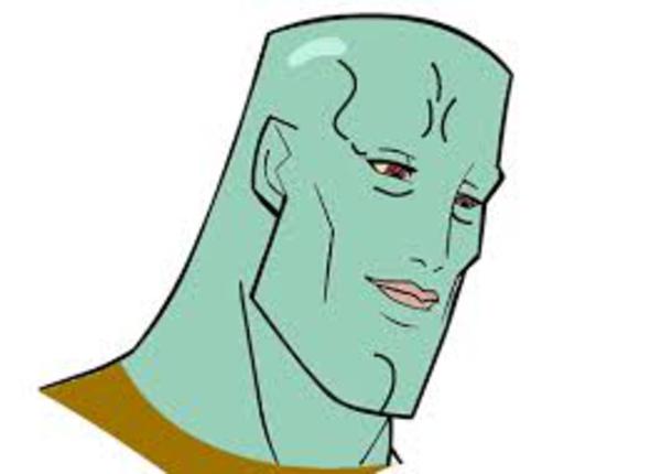 squidward handsome face