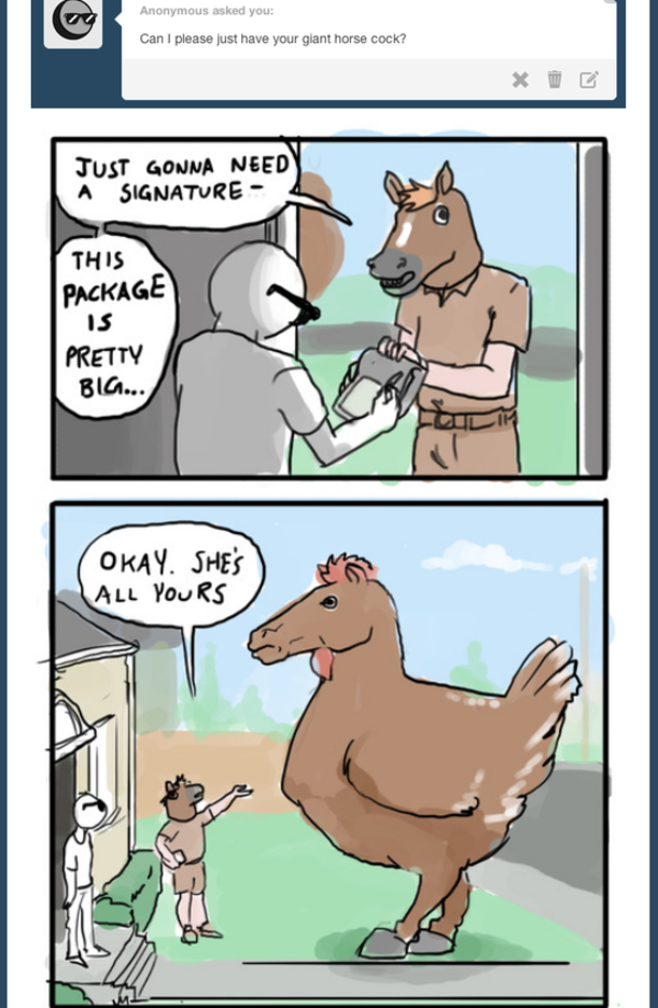 Horse Cock Cartoon