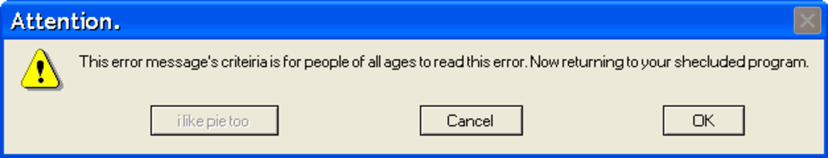error message | Know Your Meme