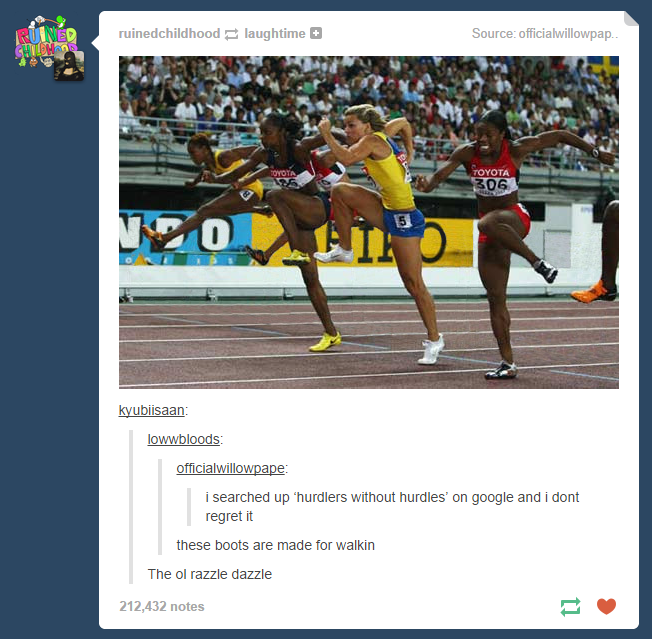 Hurdlers without hurdles Googled It, Was Not Disappointed Know Your Meme