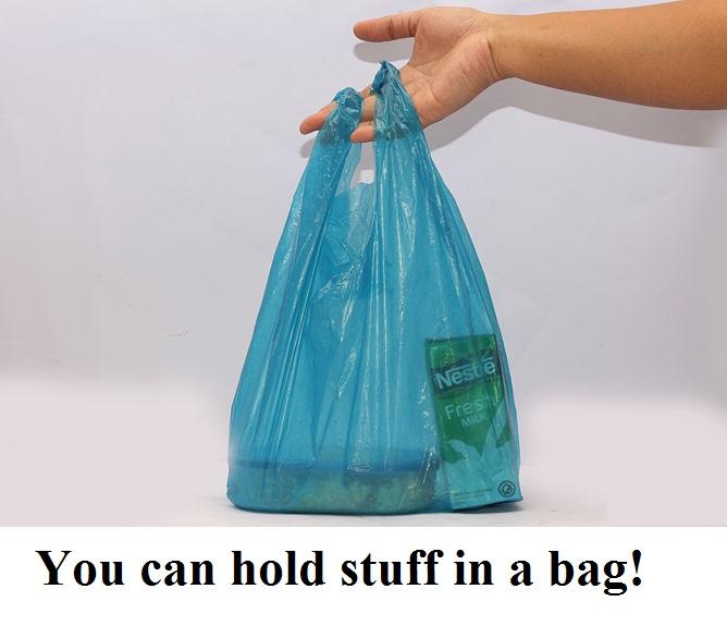 Hold stuff in bag Life Hacks Know Your Meme