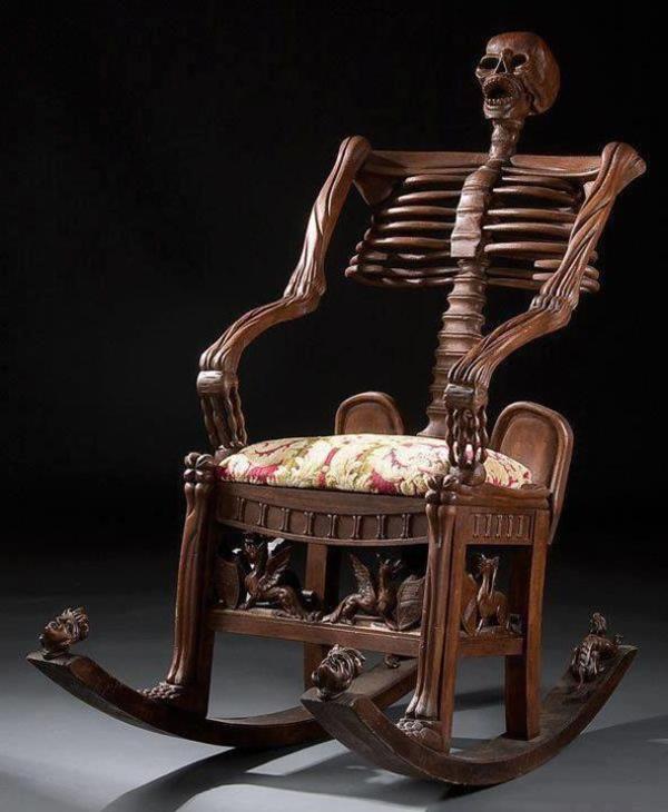 Antique Skeleton Rocking Chair Wake Me Up Inside Can T Wake Up Know Your Meme