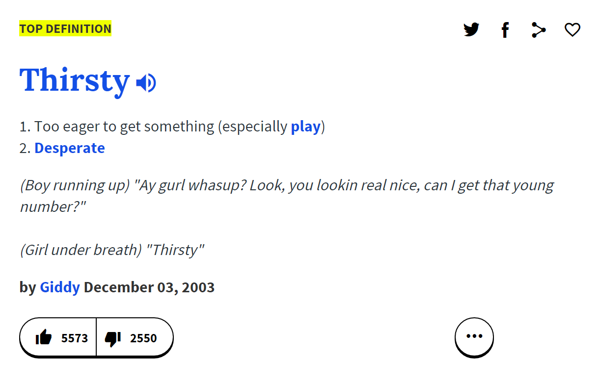 Definition Thirst Know Your Meme