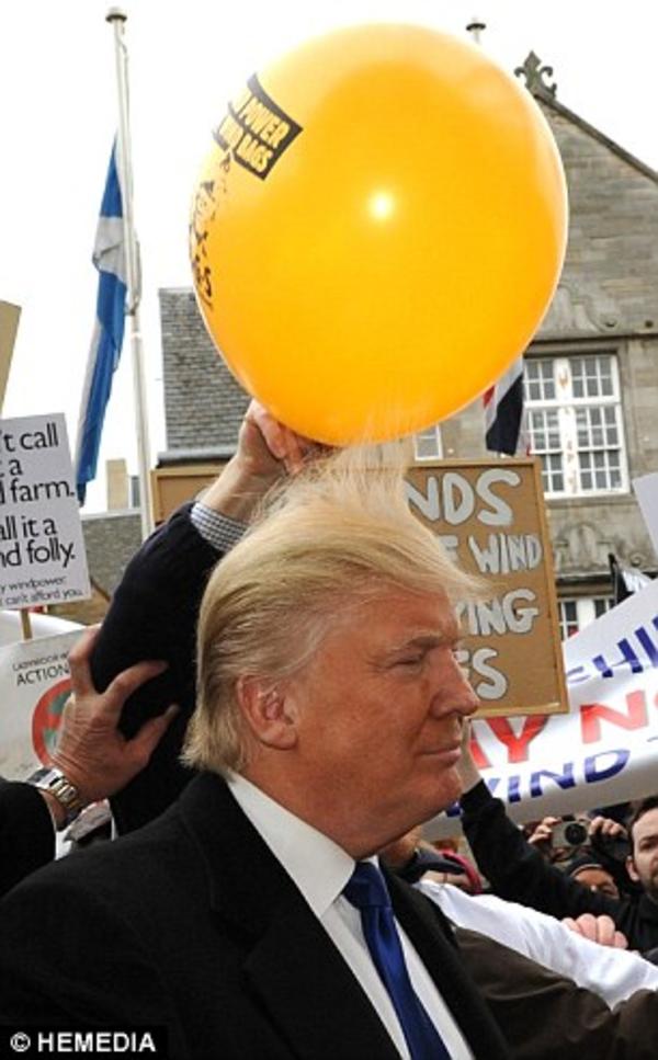 Donald Is Not Pleased By Balloon Induced Static Electricity