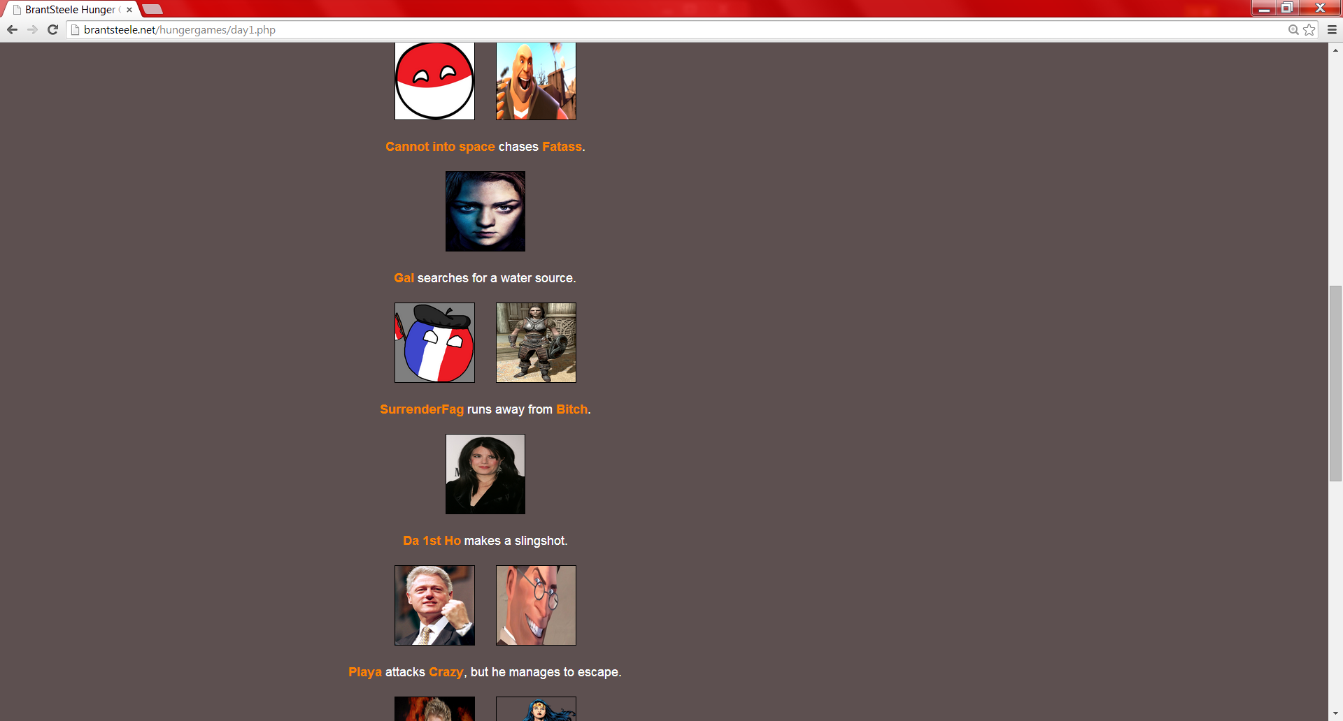 Typical France | Hunger Games Simulator | Know Your Meme