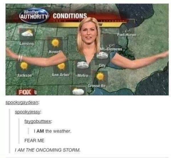 Post weather controlling characters Weather Forecast Fails Know