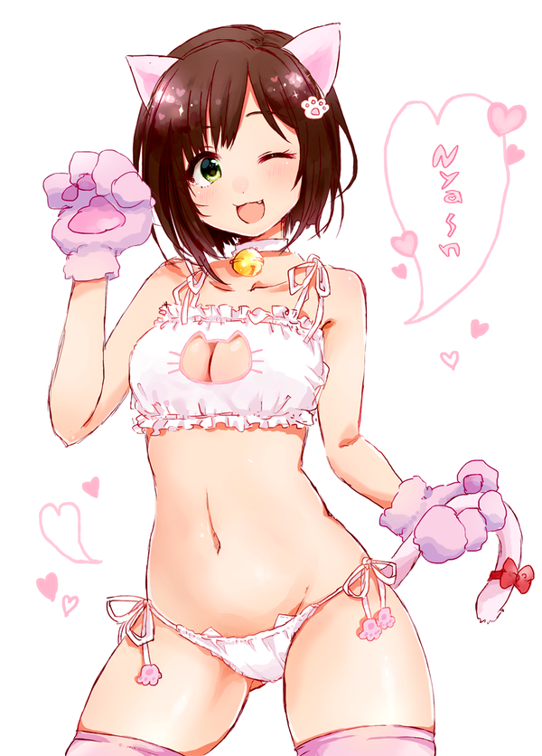 Neko Idolmaster Cat Keyhole Lingerie Know Your Meme
