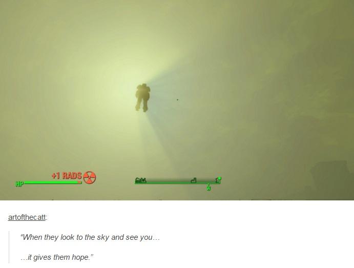 When They Look Up At The Sky And See You It Gives Them Hope Fallout Know Your Meme