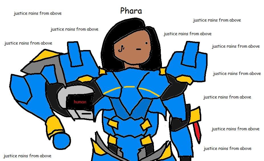 Bad MS Paint Pharah Justice Rains From Above Know Your Meme