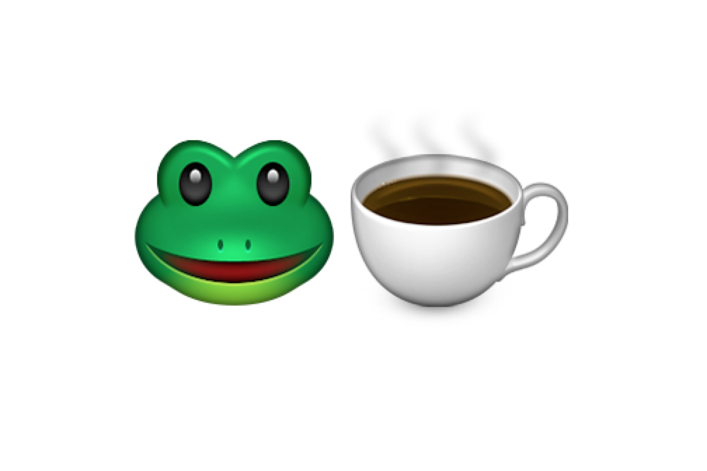 Frog Emoji with Coffee Emoji Emoji Know Your Meme