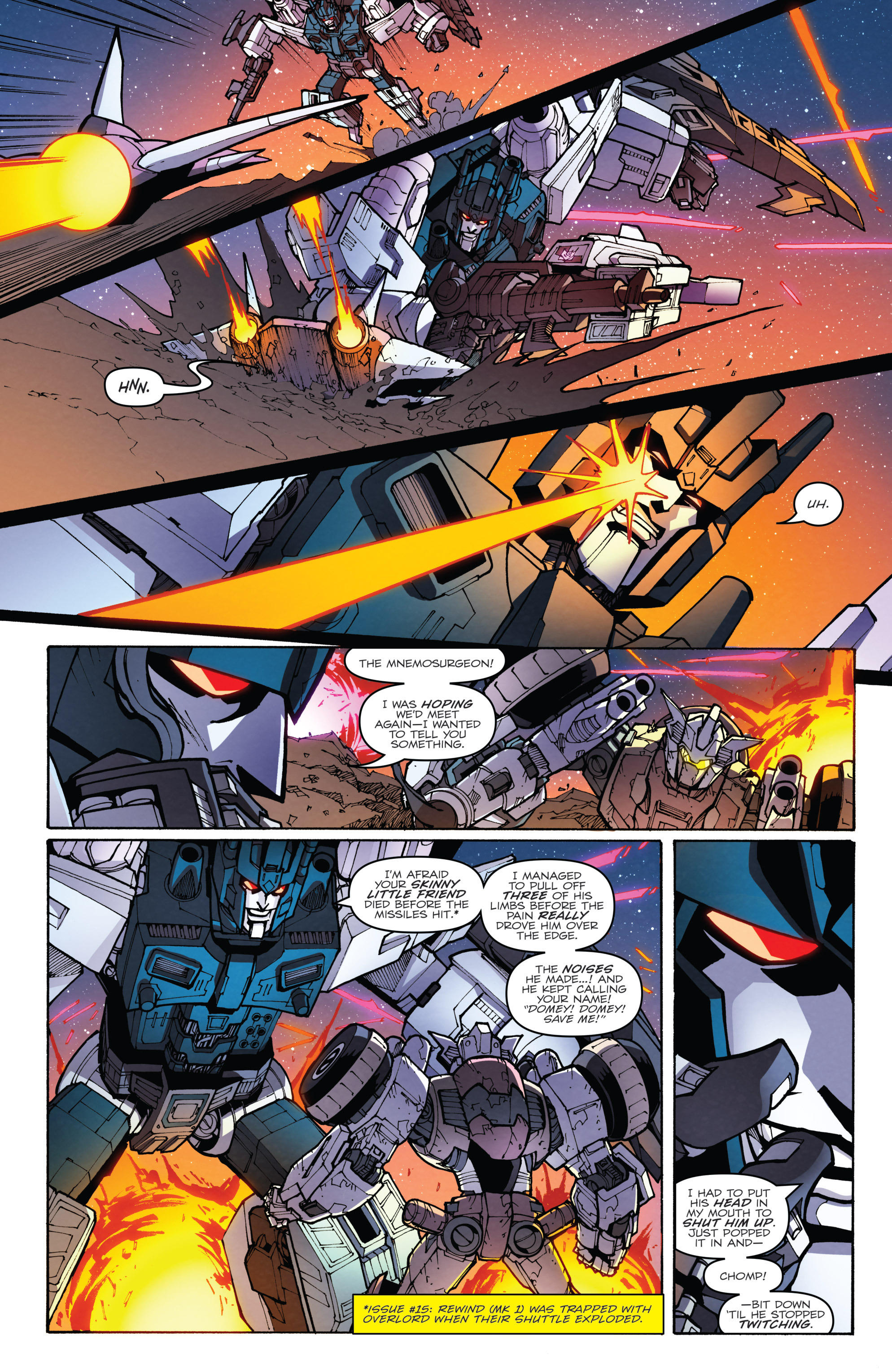 Overlord tells Chromedome how he killed his Conjunx Endura, Rewind