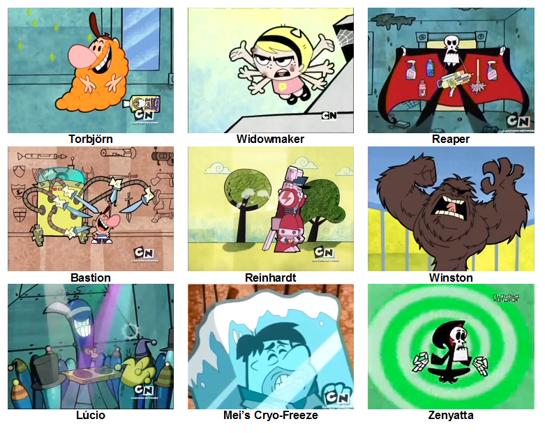 Billy And Mandy As Overwatch SpongeBob Comparison Charts Know Your Meme