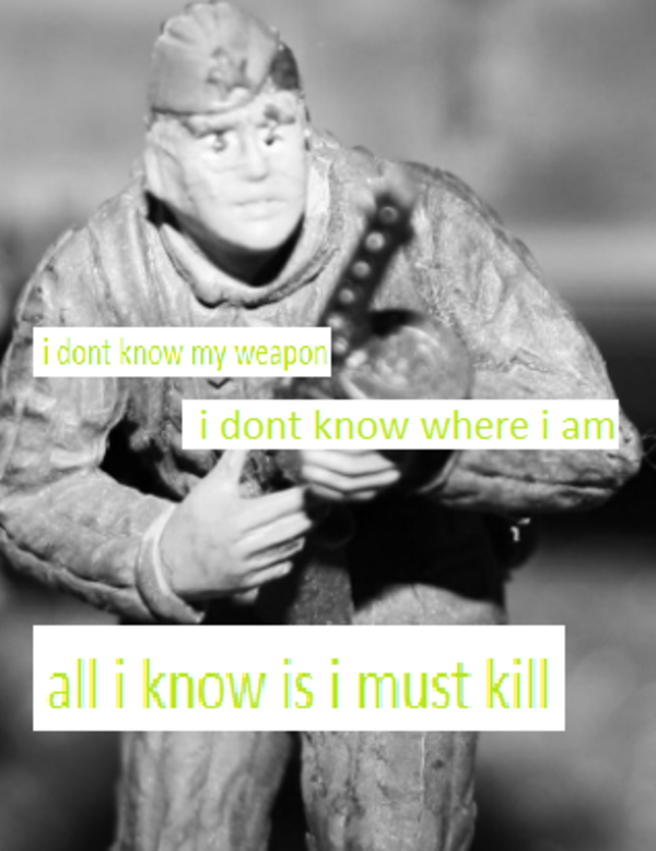 i don't know my weapon | All I Know Is That I Must Kill | Know Your Meme - All I Know Is I Must Kill Meme