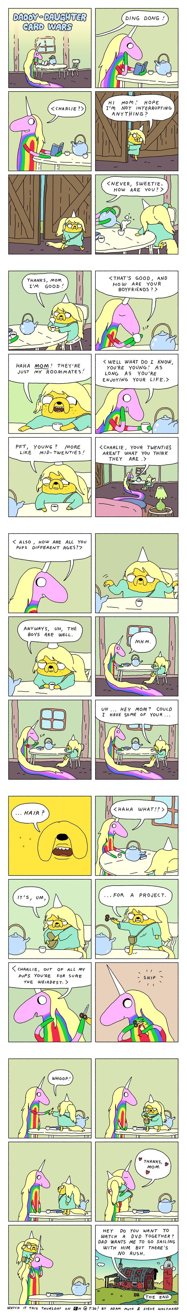 DaddyDaughter Card Wars Promo Art Adventure Time Know Your Meme