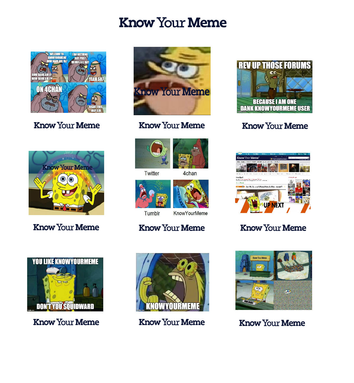 KnowYourMeme Spongebob Comparison Chart Know Your Meme Know Your Meme