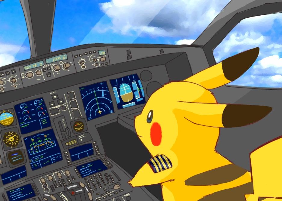 Pikachu flying the plane Pokémon Know Your Meme