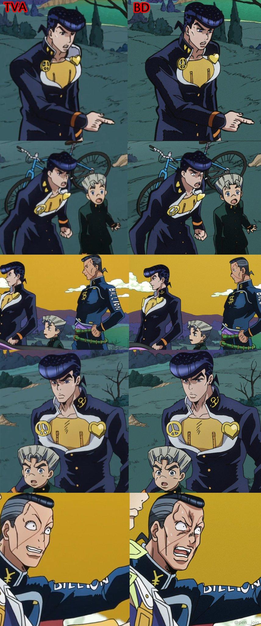 Tv Vs Blu Ray Jojo S Bizarre Adventure Know Your Meme