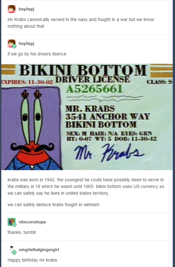 mr. krabs, spongebob squarepants, driver's license, vietnam.