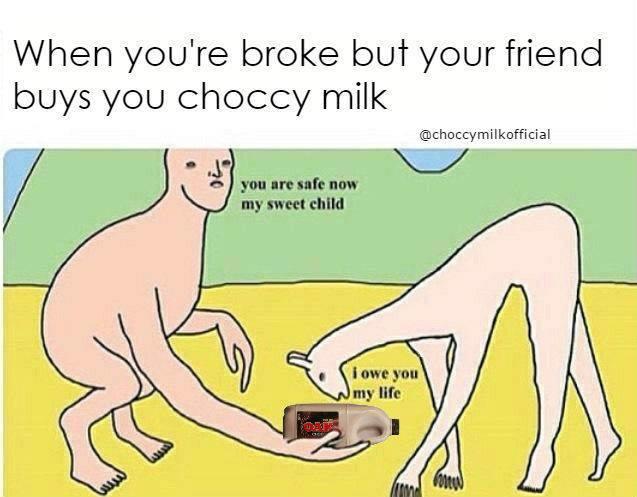 I Owe You My Life Choccy Milk Know Your Meme