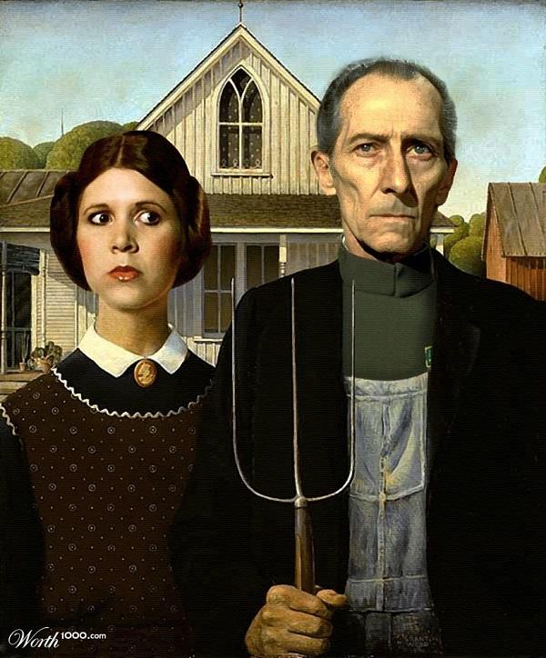 Resultado de imagem para Tela do casal de agricultores americanos