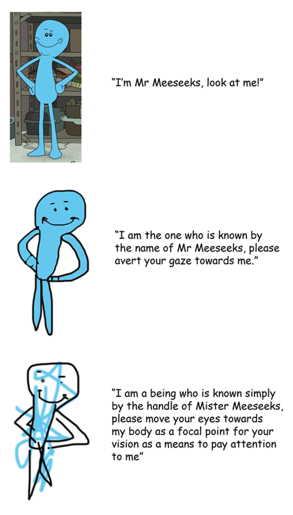 Increasingly Verbose Meeseeks Increasingly Verbose Memes Know Your Meme