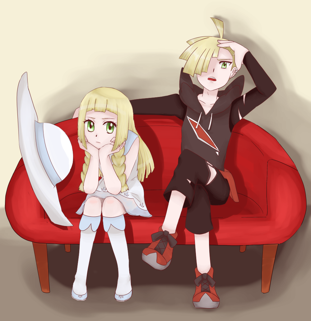 Lillie and Gladion Pokémon Sun and Moon.